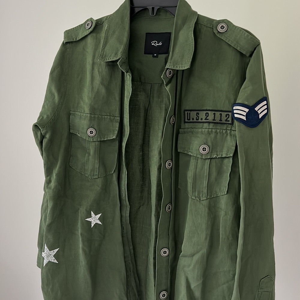 Rails Kato military shirt jacket Linen